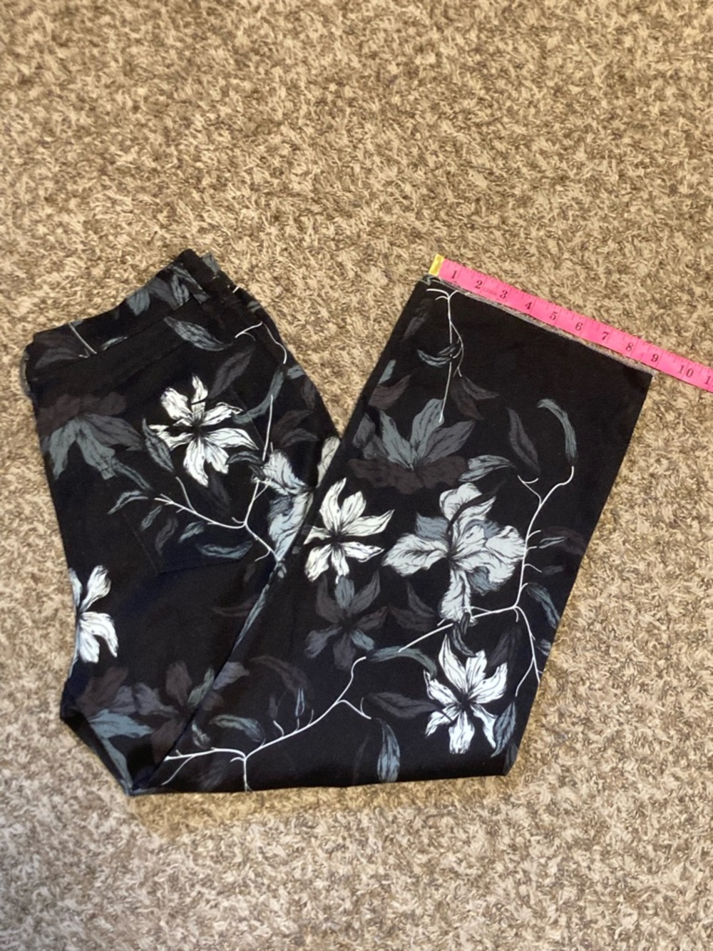 NWT THE KIT - Daniel Vosovic Cropped Alexa Jeans Sz 18 Granite Floral 99% Cotton - Picture 15 of 17